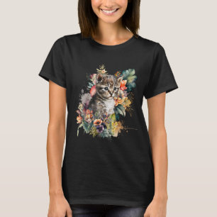 Camiseta Tabby Cat Watercolor Gato de Gatinho