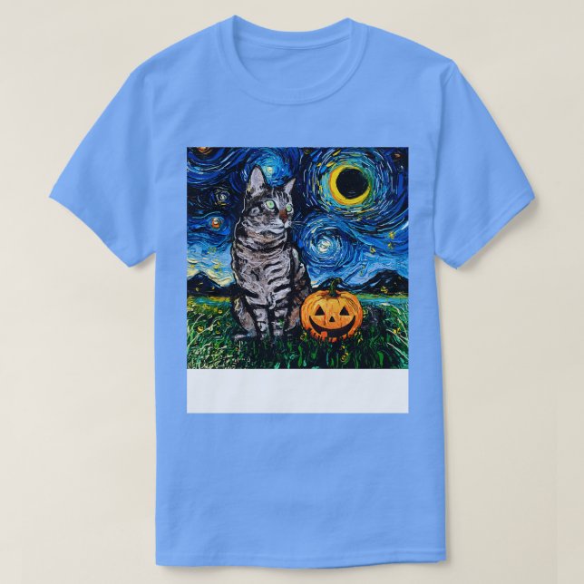 Camiseta Tabby Halloween Cats (Frente do Design)