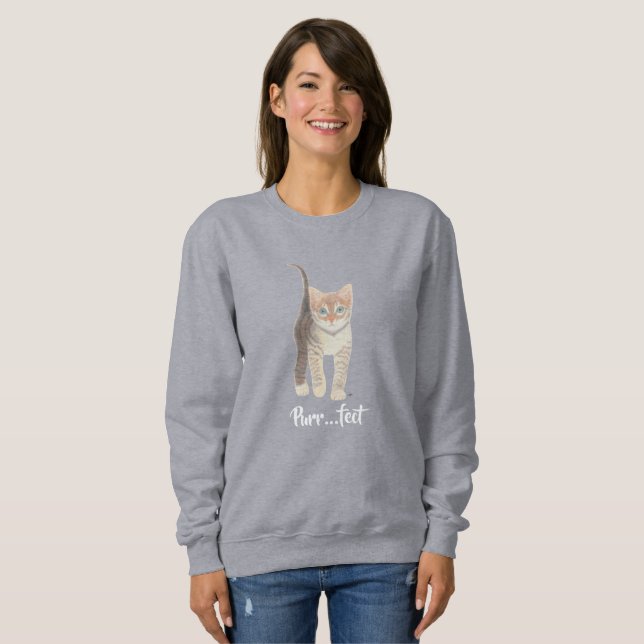 Camiseta Tabby Kitten Women's Tri-Blend (Frente Completa)