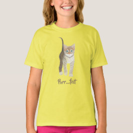Camiseta Tabby Kitten Yellow