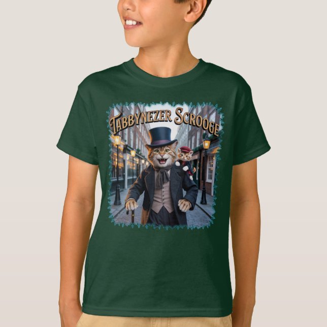 Camiseta Tabbynezer Scrooge Illustration – Tabby Scrooge (Frente)