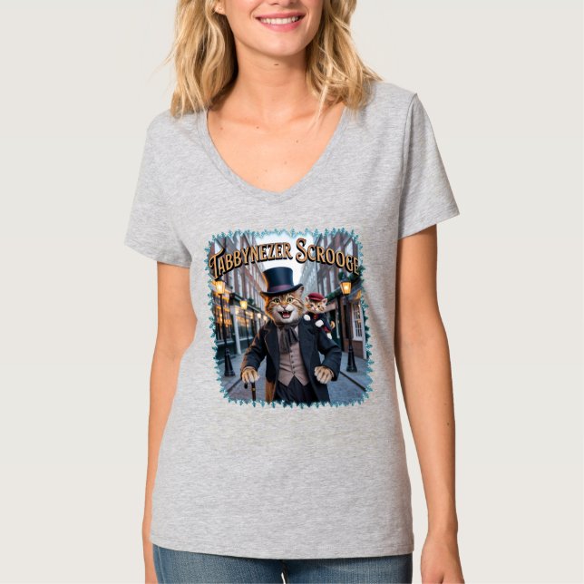 Camiseta Tabbynezer Scrooge Illustration – Tabby Scrooge (Frente)