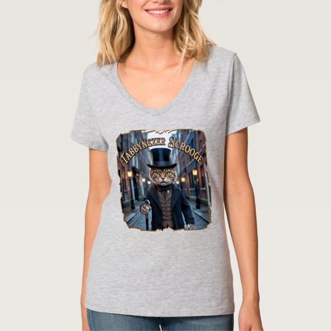 Camiseta Tabbynezer Scrooge Photographic – Tabby Scrooge (Frente)