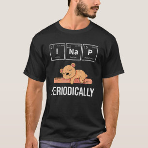 Camiseta Tabela Periódica de Animal Adormecido Fofo Pj Sone
