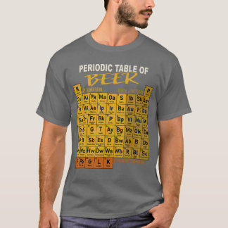 Camiseta Tabela Periódica De Cerveja Estilo Cervejeiro Arte