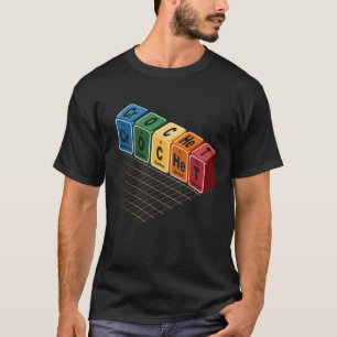 Camiseta Tabela Periódica de Crochê Colorida de Química