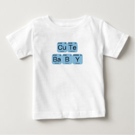 Camiseta Tabela Periódica de Elemento Bebê Fofo
