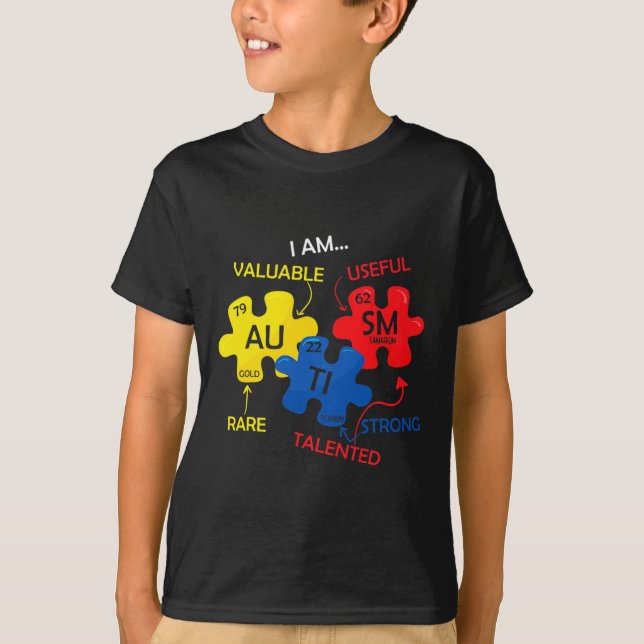 Camiseta Tabela Periódica de Elementos de Quebra-Cabeça de  (Frente)