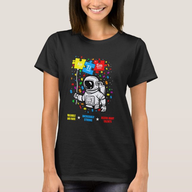 Camiseta Tabela Periódica de Elementos para Crianças com Co (Frente)