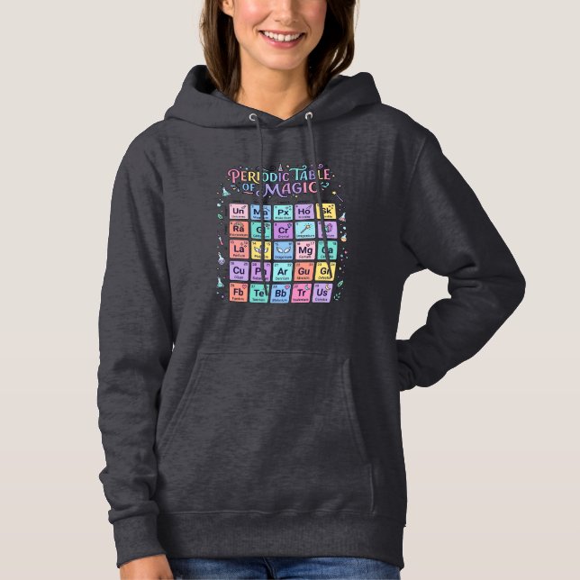 Camiseta Tabela Periódica de Magia do Unicórnio Presente Fo (Frente)
