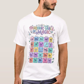 Camiseta Tabela Periódica de Magia do Unicórnio Presente Fo