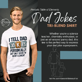 Camiseta Tabela Periódica de Piadas do Papai sobre Elemento