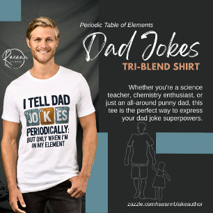 Camiseta Tabela Periódica de Piadas do Papai sobre Elemento