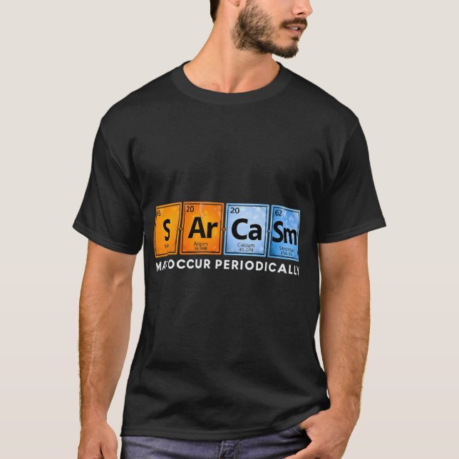 Camiseta Tabela Periódica Digital "SArCaSm" (Frente)