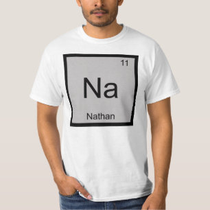 Camiseta Tabela Periódica Elemento Química Nome Nathan