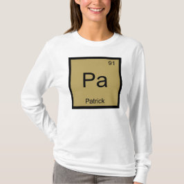 Camiseta Tabela Periódica Elemento Químico Nome Patrick
