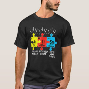 Camiseta Tabela Periódica Elementos Autismo Conscientização