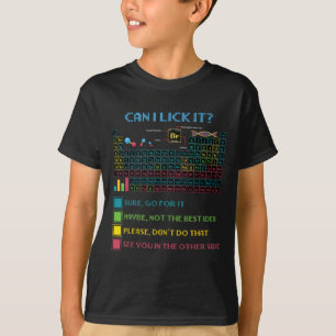 Camiseta Tabela Periódica Engraçada Ciência Posso Lamber Qu