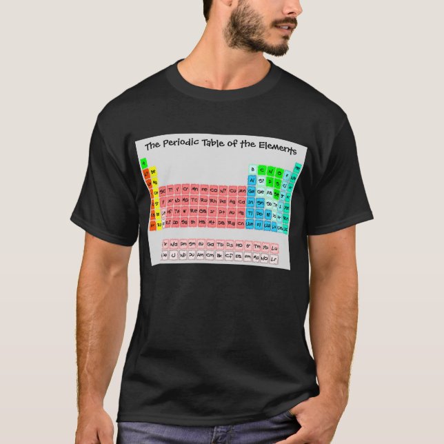 Camiseta Tabela Periódica Simples (Estilo Manuscrito) (Frente)