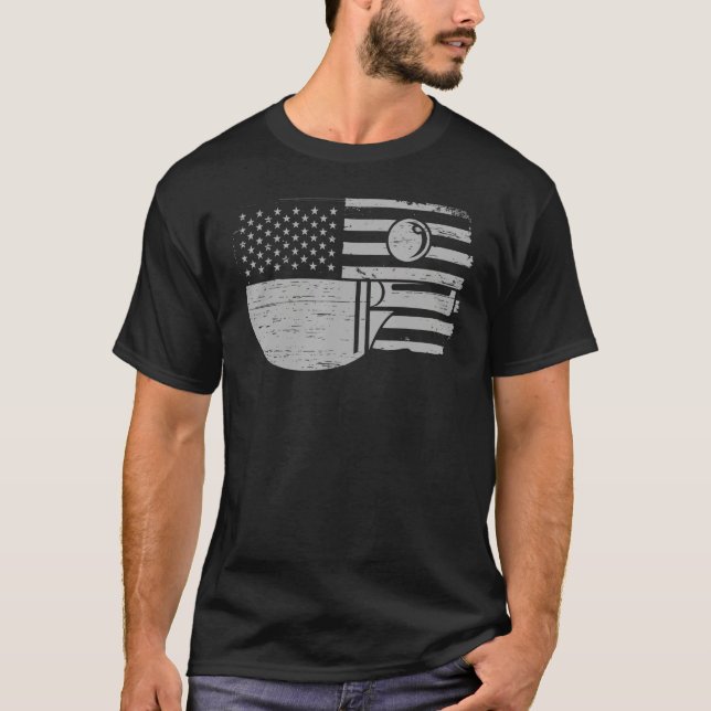 Camiseta Table tennis player  USA flag  table tennis (Frente)