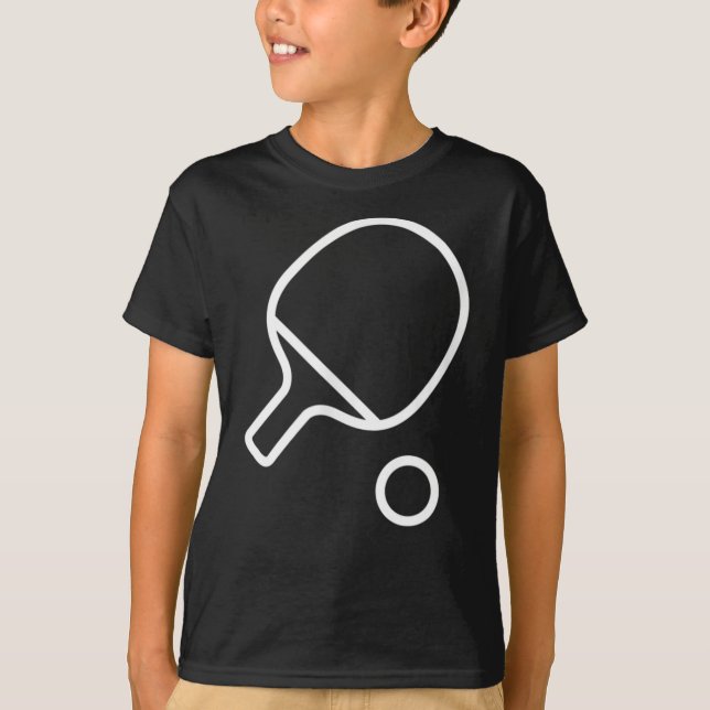 Camiseta Table Tennis Racket And Ball Retro Ping Pong (Frente)