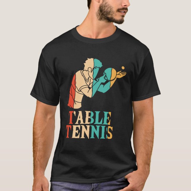 Camiseta Table Tennis Table Tennis Paddles Balls Profi Ping (Frente)