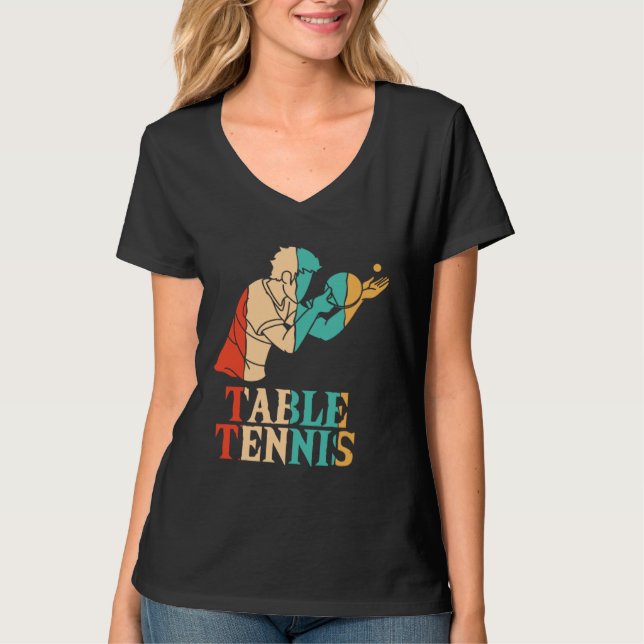 Camiseta Table Tennis Table Tennis Paddles Balls Profi Ping (Frente)