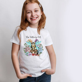 Camiseta Tablet Fairy Cat Mushroom Floral