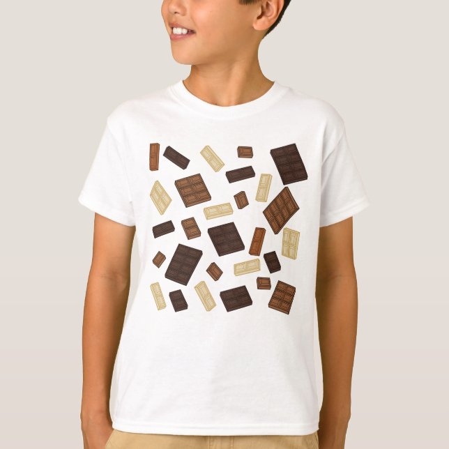 Camiseta Tabletes de Chocolate Caindo (Frente)