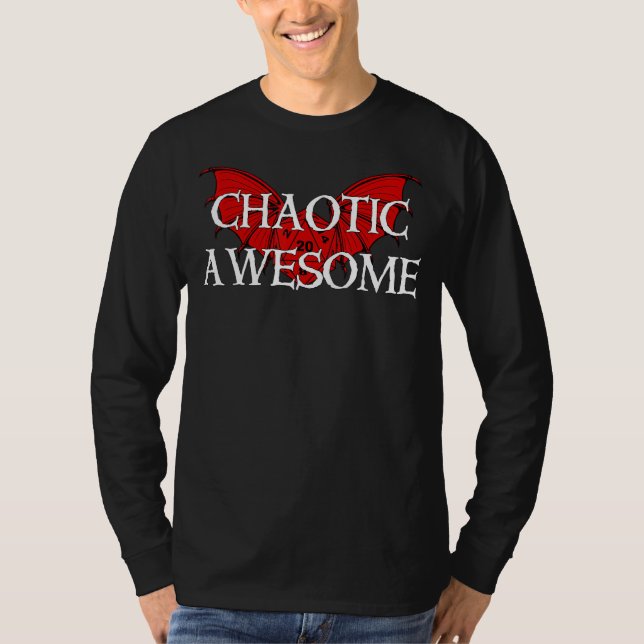 Camiseta Tabletop Dice Dragão Adormecido Chaótico Rpg Dm (Frente)