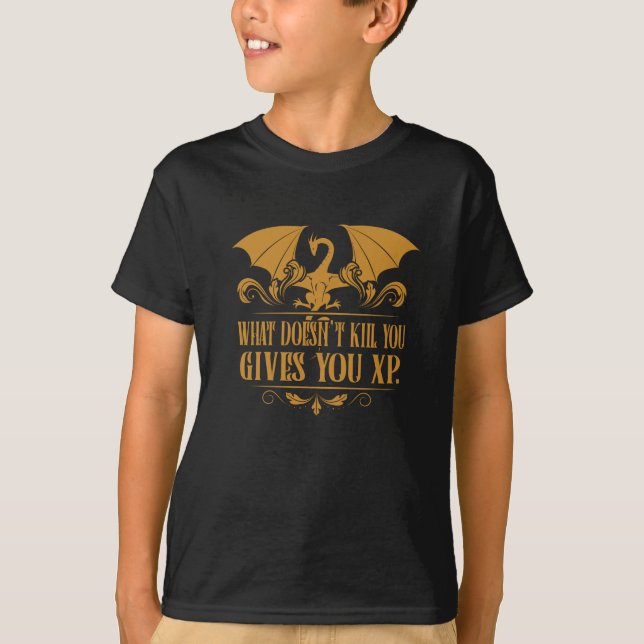 Camiseta Tabletop RPG Addicto XP Dragon Dungeons (Frente)