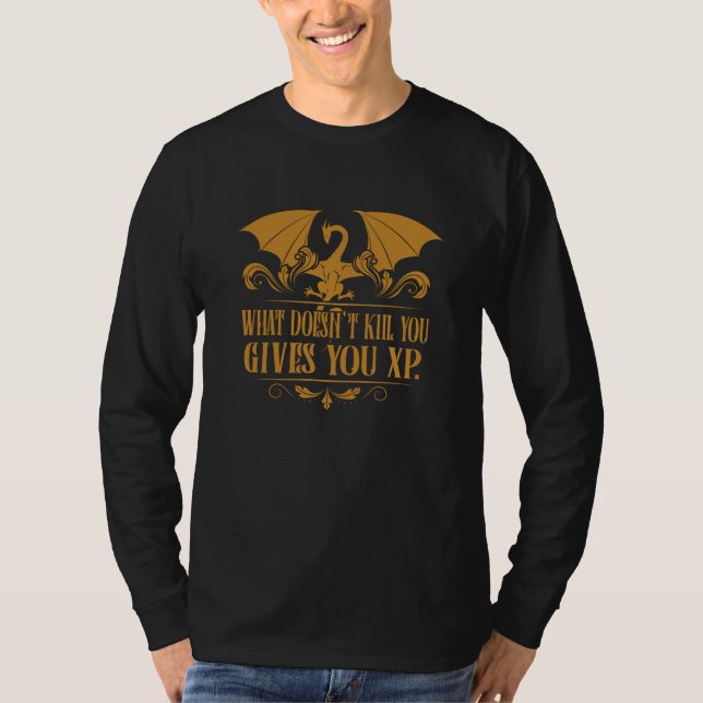 Camiseta Tabletop RPG Addicto XP Dragon Dungeons (Frente)