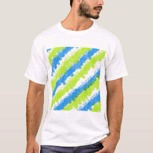 Camiseta Tabuleiro Azul e Verde Brilhante