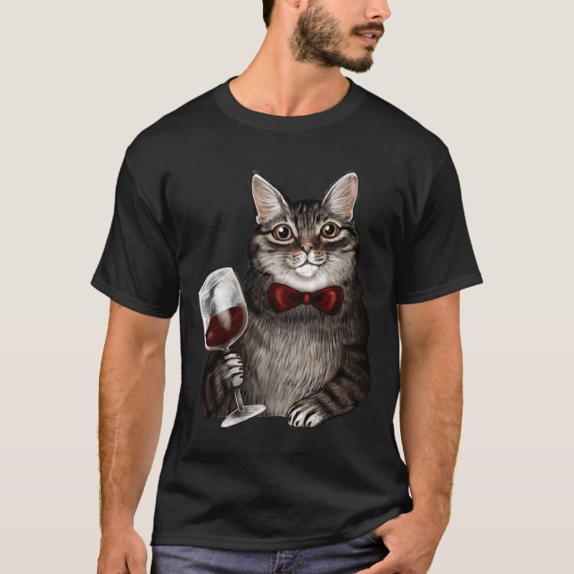 Camiseta Tabuleiro de Cinza de Vinho por (Frente)