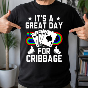 Camiseta Tabuleiro de Cribbage Engraçado para Jogador de Ca