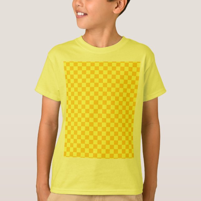 Camiseta Tabuleiro de damas amarelo do clássico da (Frente)