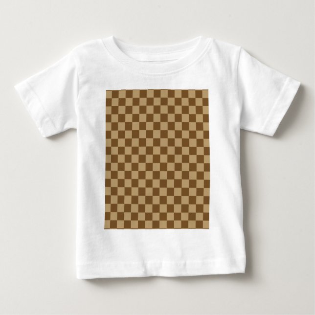 Camiseta Tabuleiro de damas do clássico da combinação de (Frente)