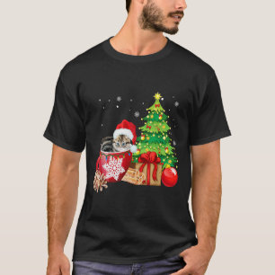 Camiseta Tabuleiro de Natal por Cat Ugly Xmas Tree Lights P