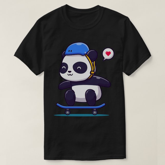 Camiseta Tabuleiro de Panda Bonito (Frente do Design)