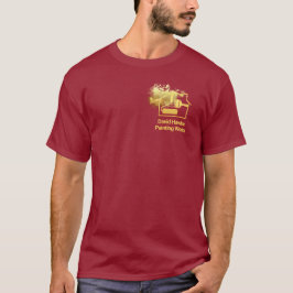 Camiseta Tabuleiro de pintura inicial do pincel Dourado móv
