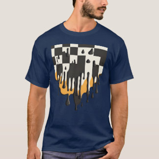Camiseta Tabuleiro de Xadrez Derretendo engraçado
