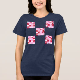 Camiseta Tabuleiro de xadrez do Dia dos Namorados