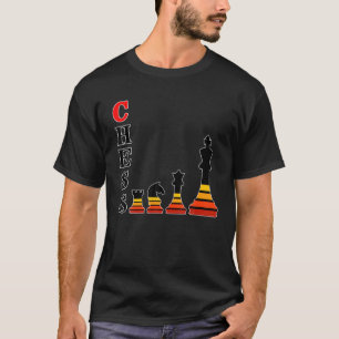 Camiseta Tabuleiro de Xadrez Engraçado Conjunto de Humor de