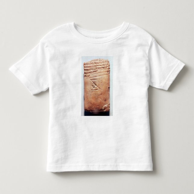Camiseta Tabuleta com roteiro cuneiform, c.1830-1530 BC (Frente)