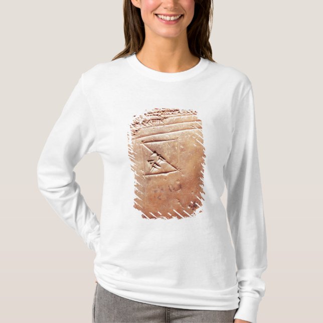 Camiseta Tabuleta com roteiro cuneiform, c.1830-1530 BC (Frente)