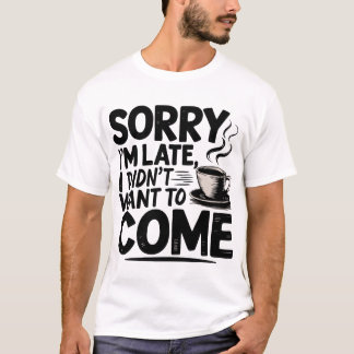 Camiseta Taça Café com Design de Tipografia Engraçada a Vap