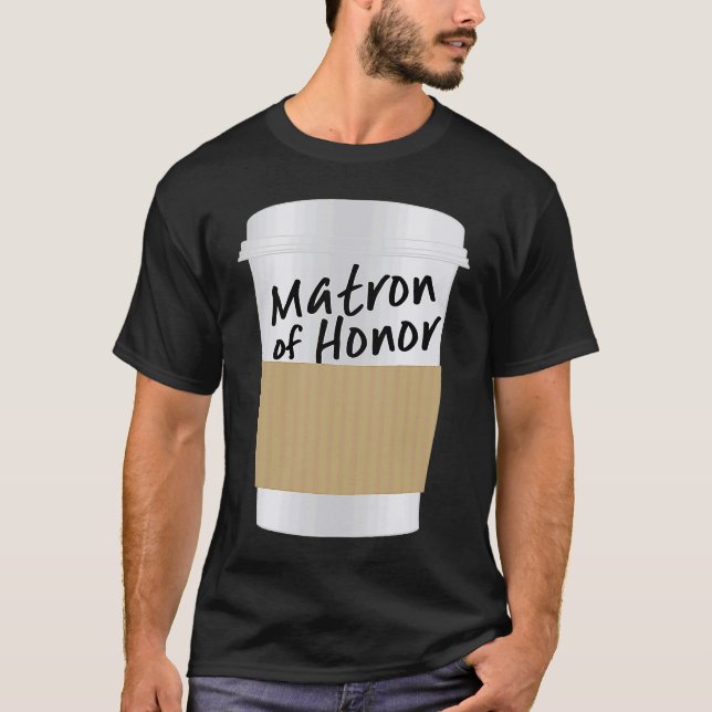 Camiseta Taça De Café De festa de casamento Para A Matriz D (Frente)