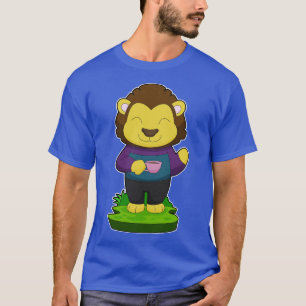 Camiseta Taça de café de leão
