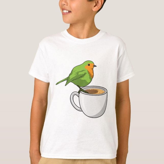Camiseta Taça de Café de Pássaro (Frente)