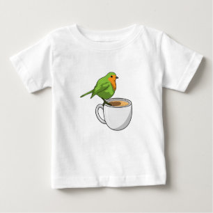 Camiseta Taça de Café de Pássaro